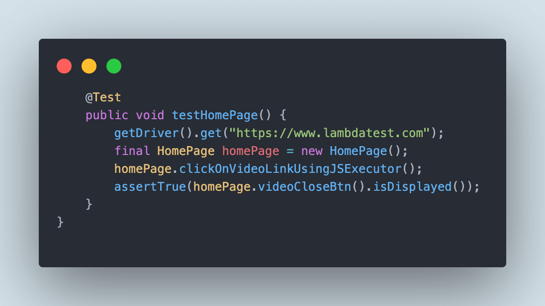 homepageclickOnVideoLink