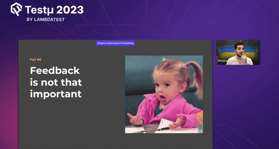 Feedback is not that  Important