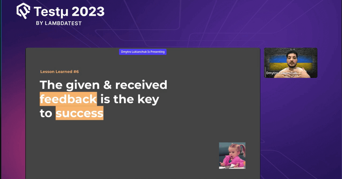 Dymtro attended feedback training sessions