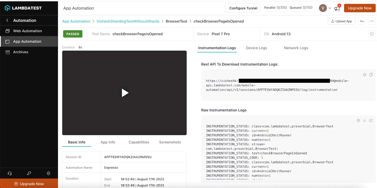 Espresso App Automation Using Sharding Espresso App Automation Using Sharding
