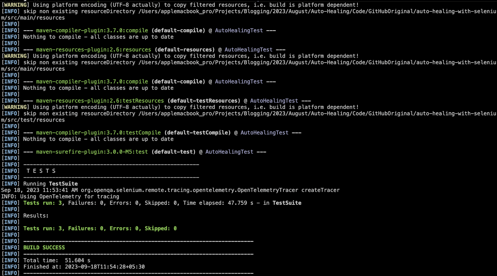 test execution successful test execution successful