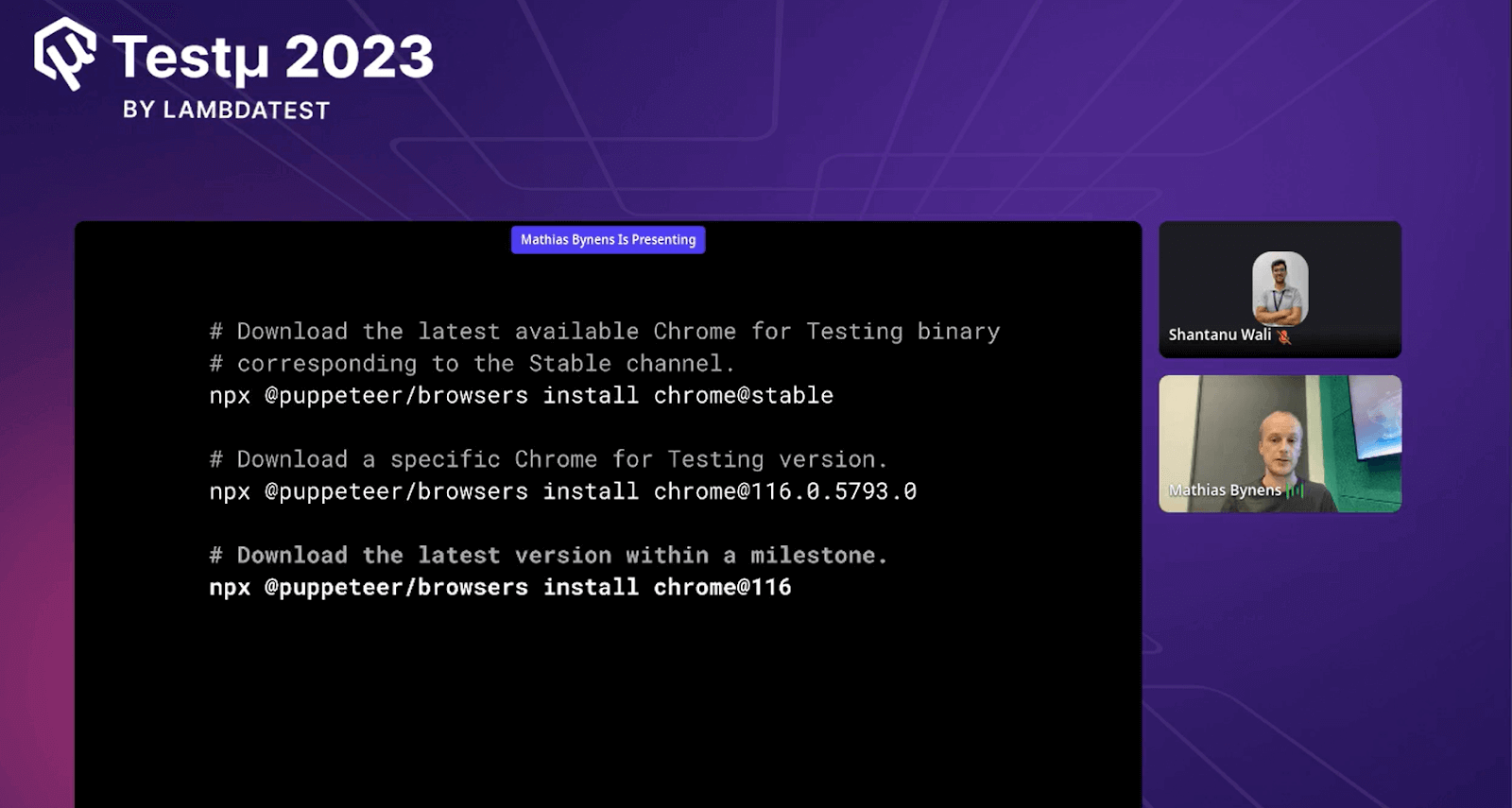 Downloading Chrome for Testing