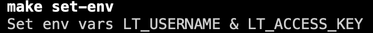 Run make set-env Run make set-env