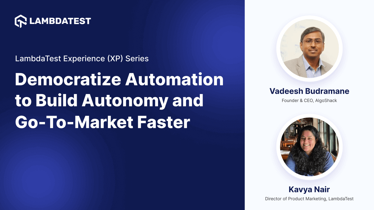 Democratize Automation to Build Autonomy and Go-To-Market Faster