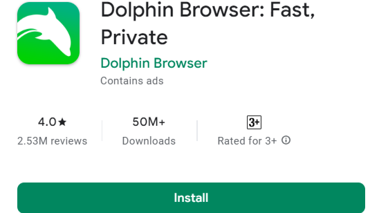 Dolphin Browser: Fast, Private