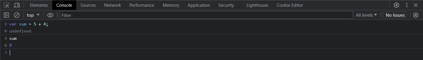 Console Panel Console Panel