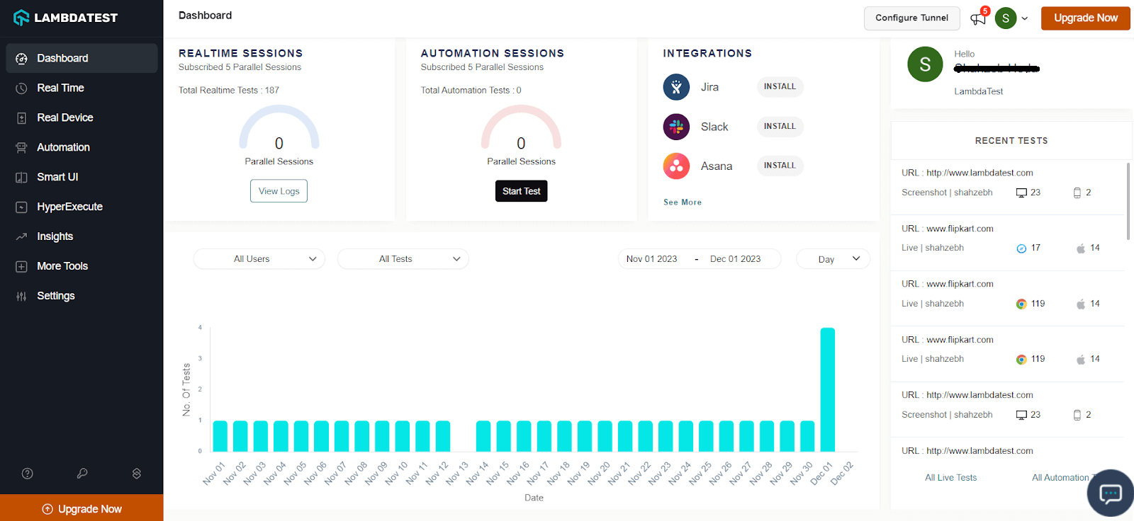 LambdaTest Account LambdaTest Account