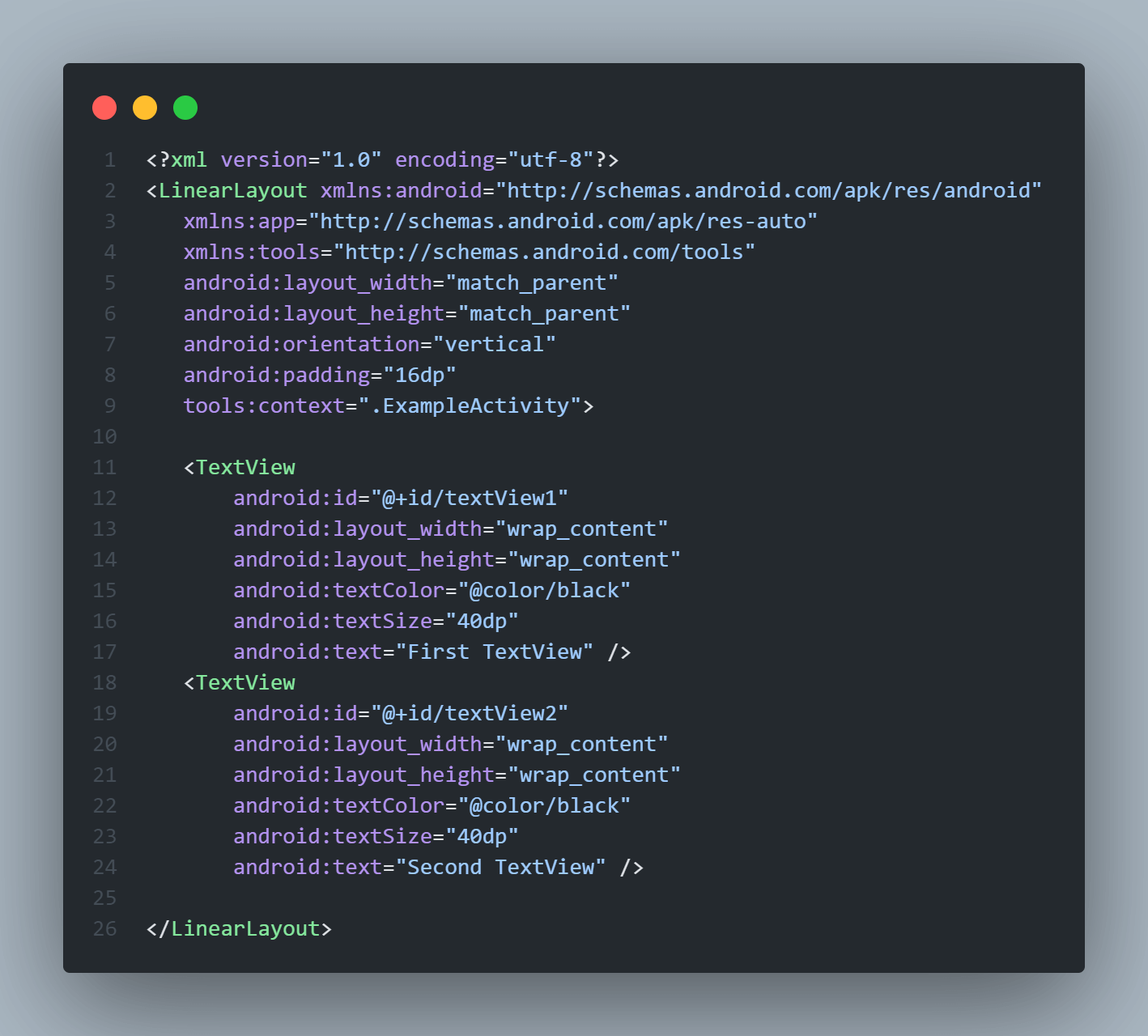 linear layout linear layout