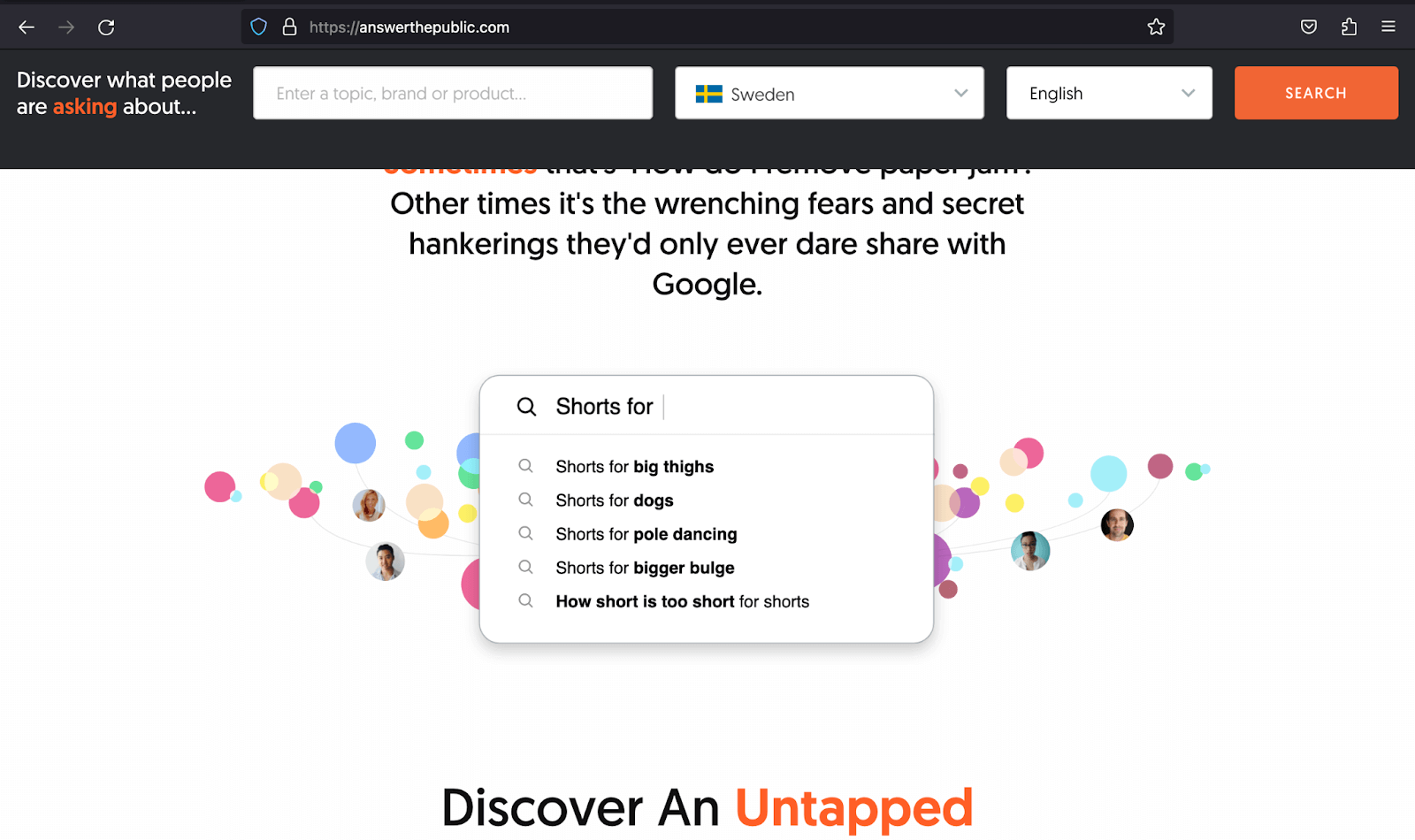 AnswerThePublic uses d-none