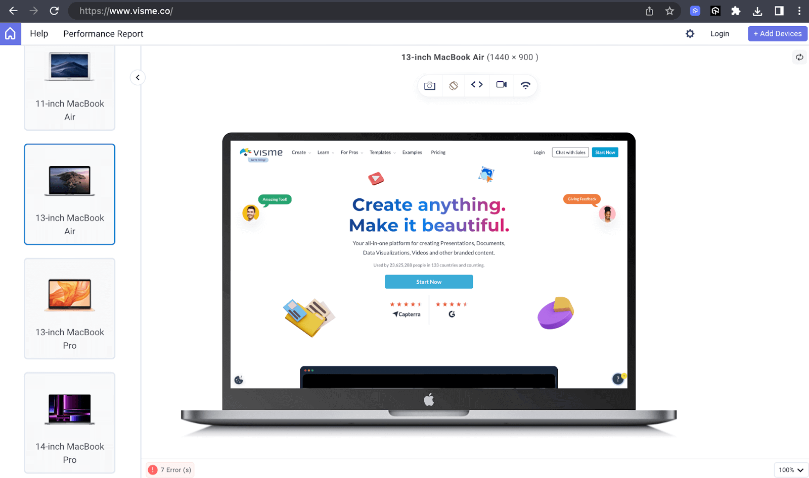  Visme displays the images