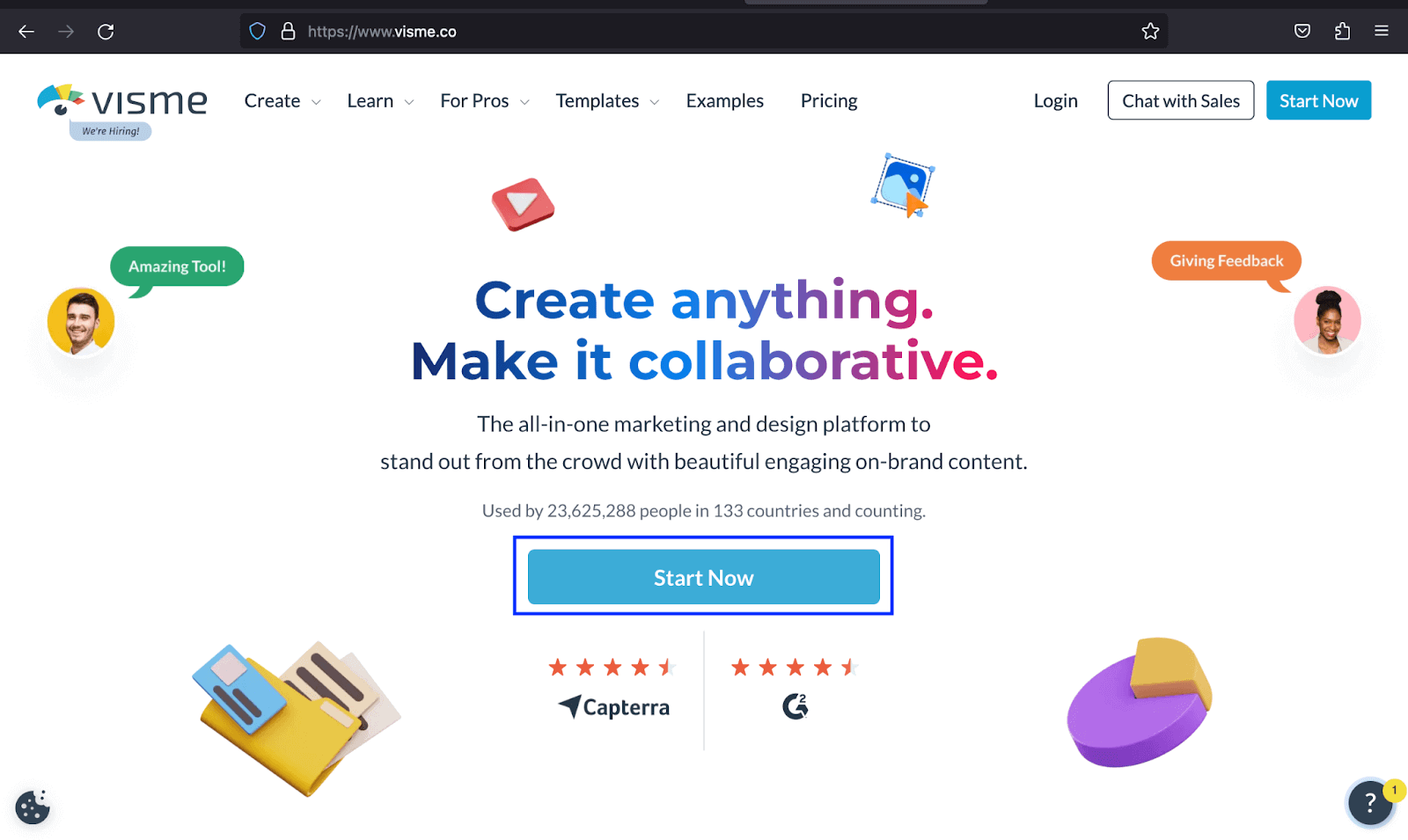 Visme uses the same class of d-inline-block