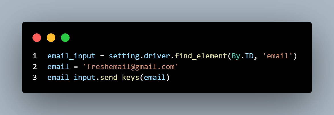 code below obtains the email field code below obtains the email field