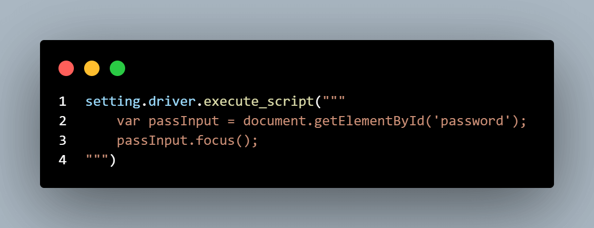 code focuses the cursor on the password field code focuses the cursor on the password field