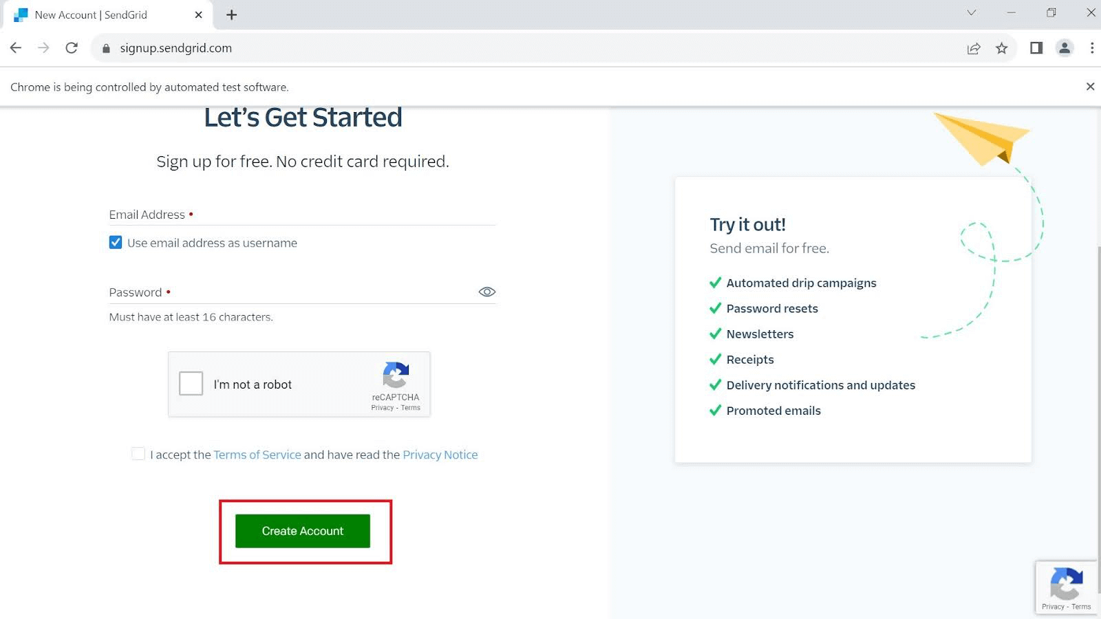execution demo in the automated browser execution demo in the automated browser