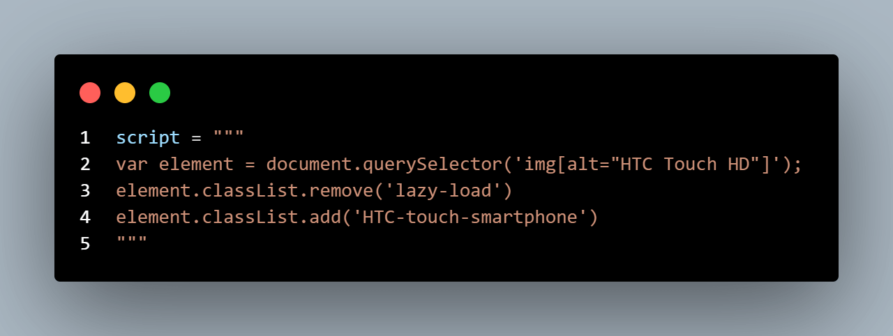 new one using classList.add new one using classList.add