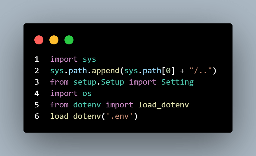 notably the Setting class notably the Setting class