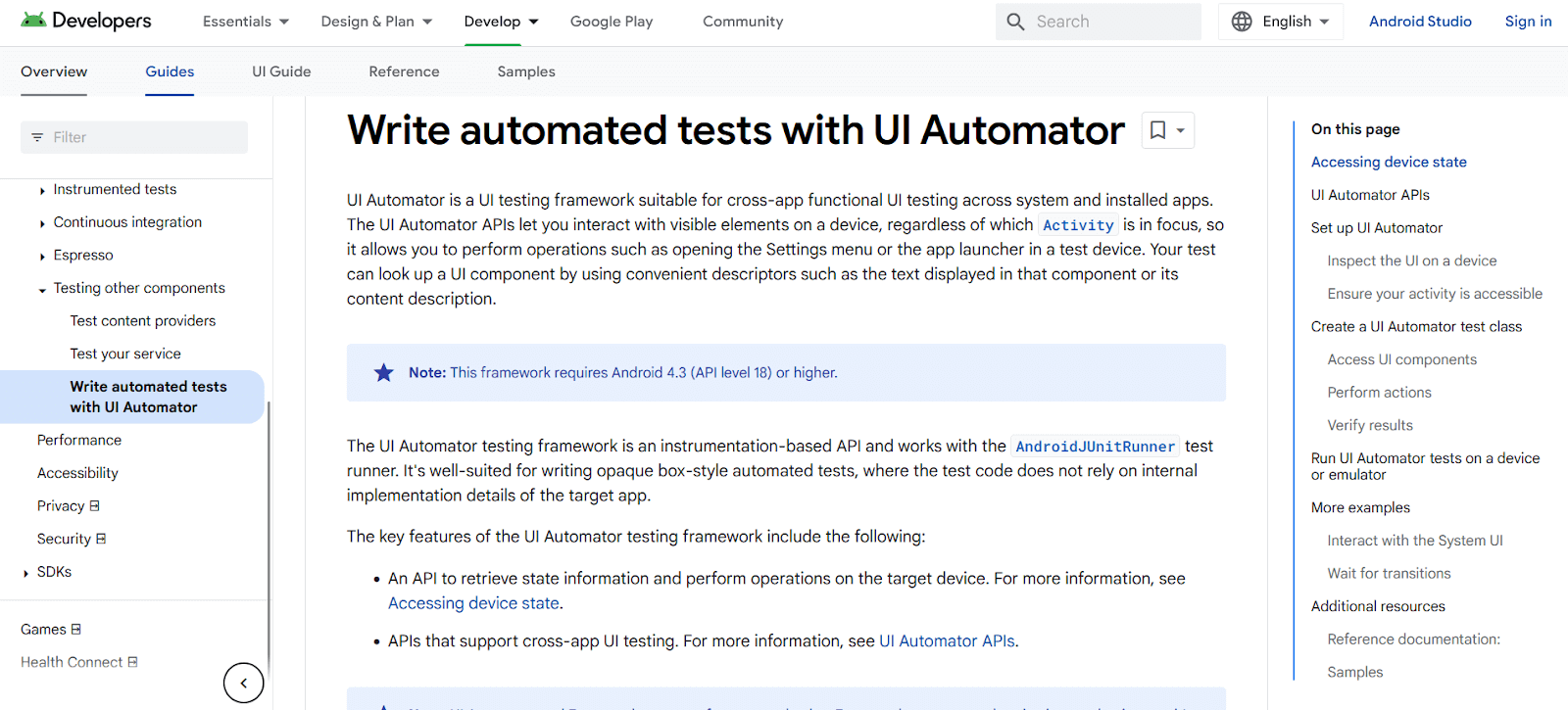 UI Automator UI Automator