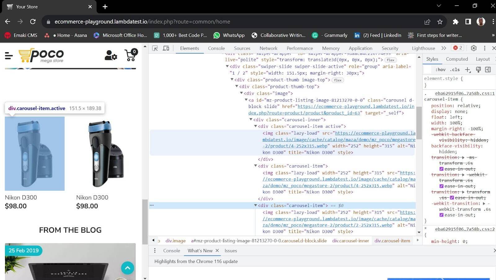 inspect the web page element inspect the web page element