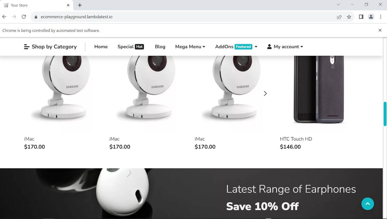 visual output of the test demo: visual output of the test demo: