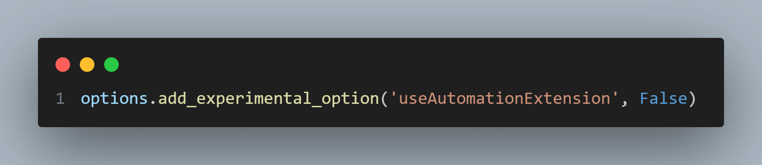  Chrome to refrain from using automation extensions