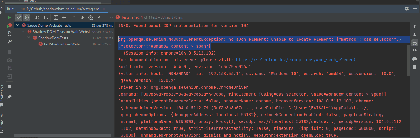 NoSuchElementException