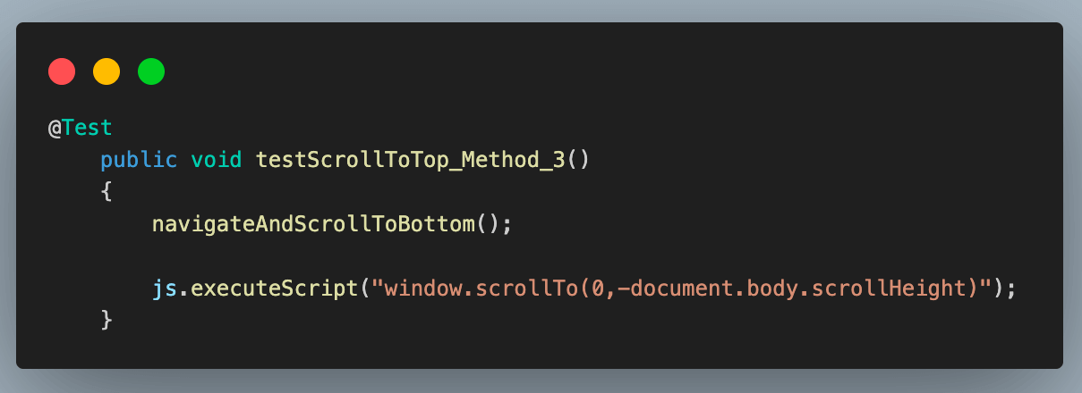 code passes the y-coordinate value as a negative max height to scroll to the top code passes the y-coordinate value as a negative max height to scroll to the top