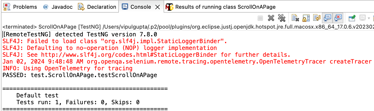 executing the above code executing the above code