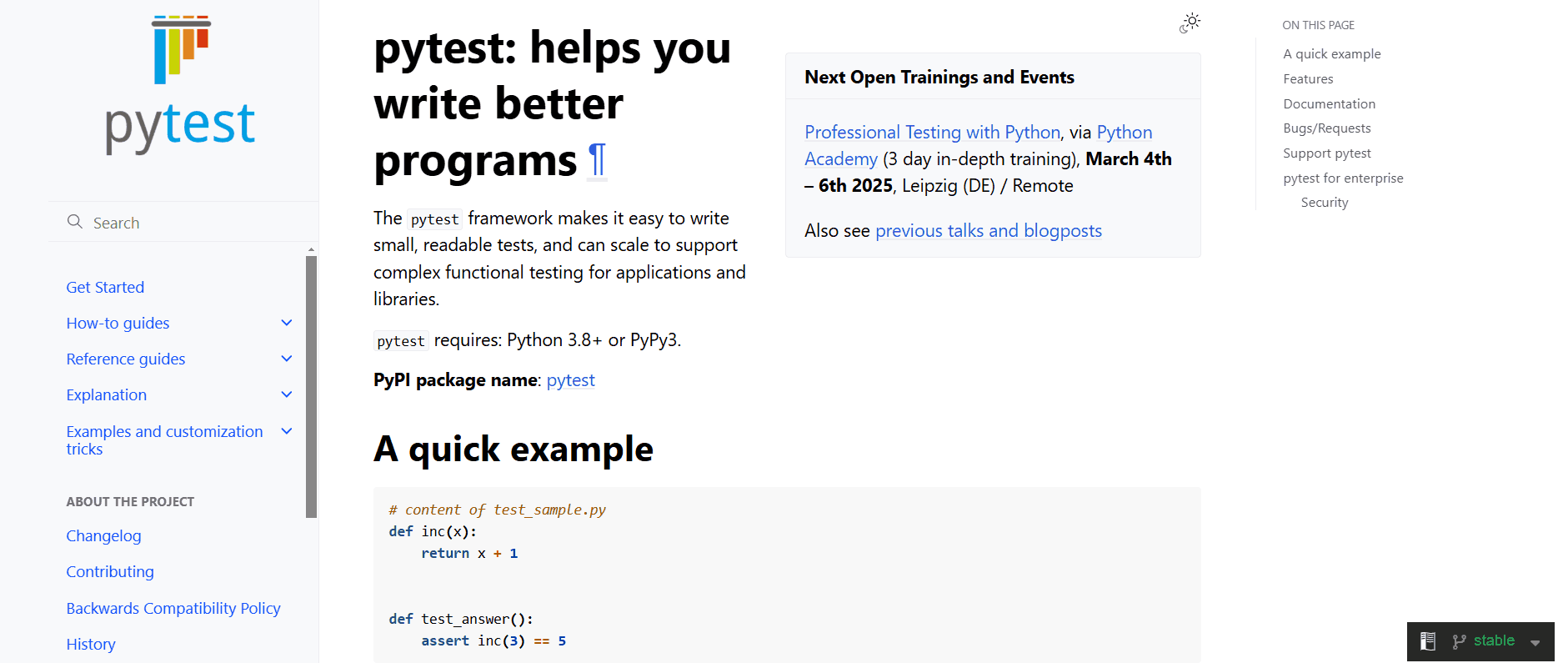 pytest is one of the top integration testing tool