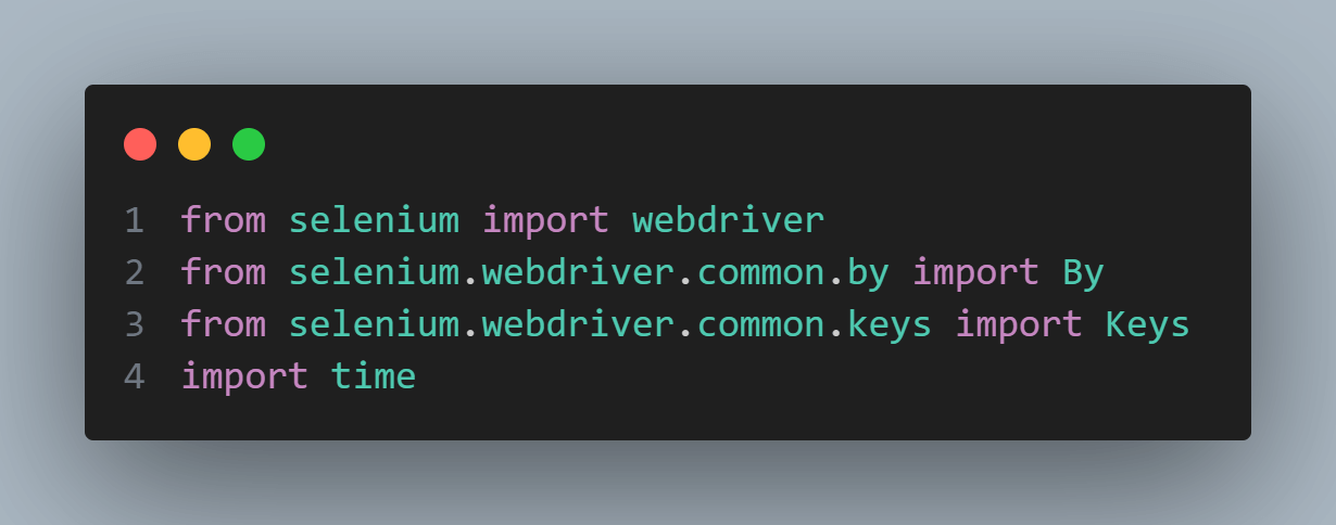 script begins by importing the necessary modules