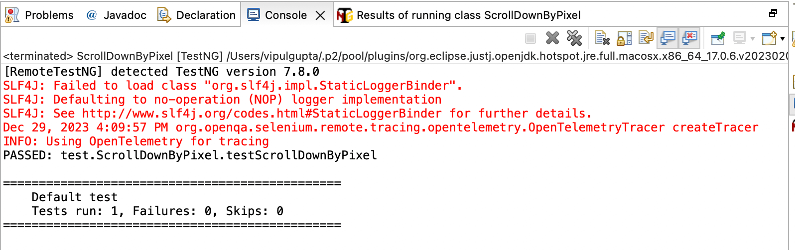 local result local result