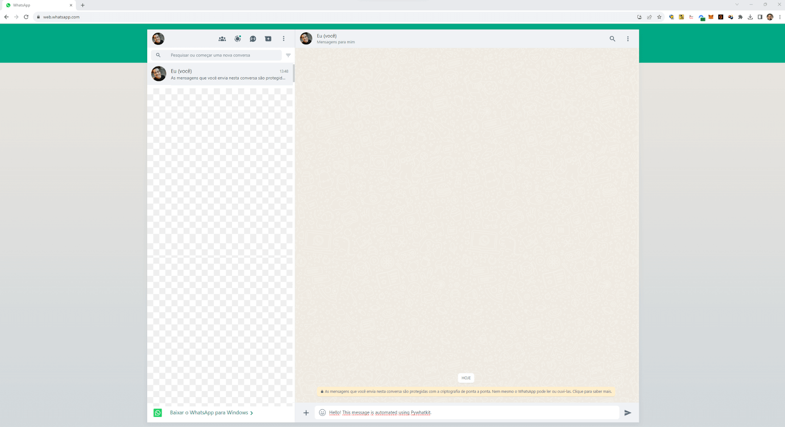 whatsApp web is opened,