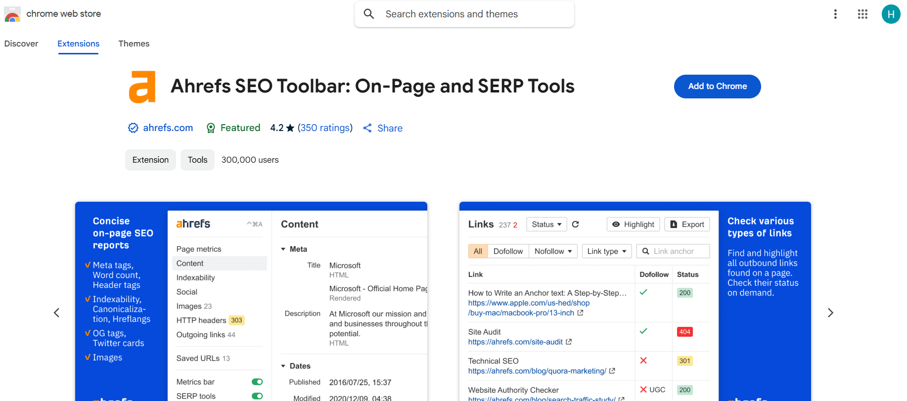 Ahrefs SEO Toolbar