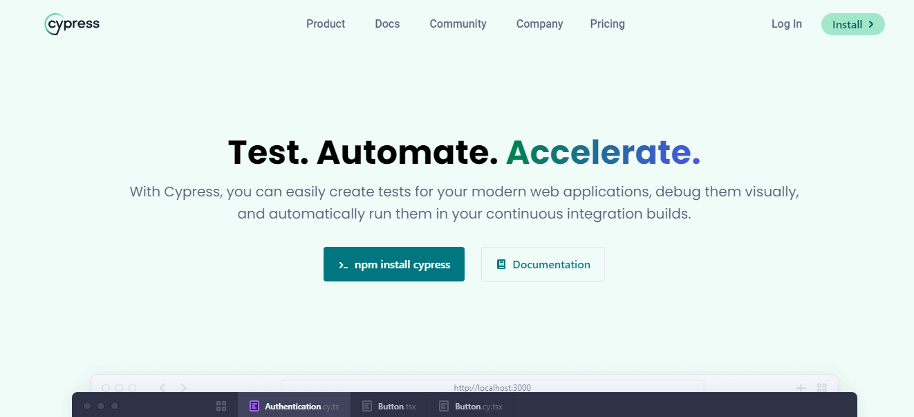 Cypress DevOps testing dashboard with CI/CD integration