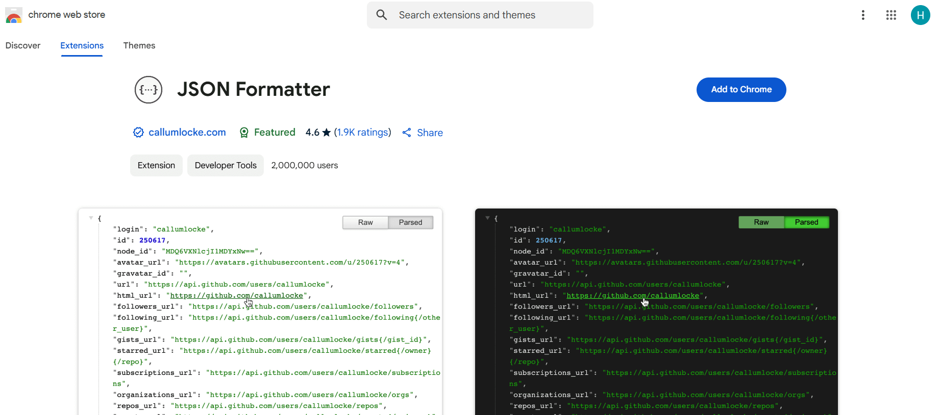 JSON Formatter