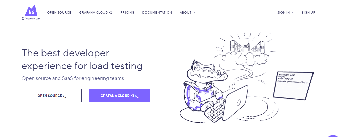 k6 DevOps testing dashboard with CI/CD integration