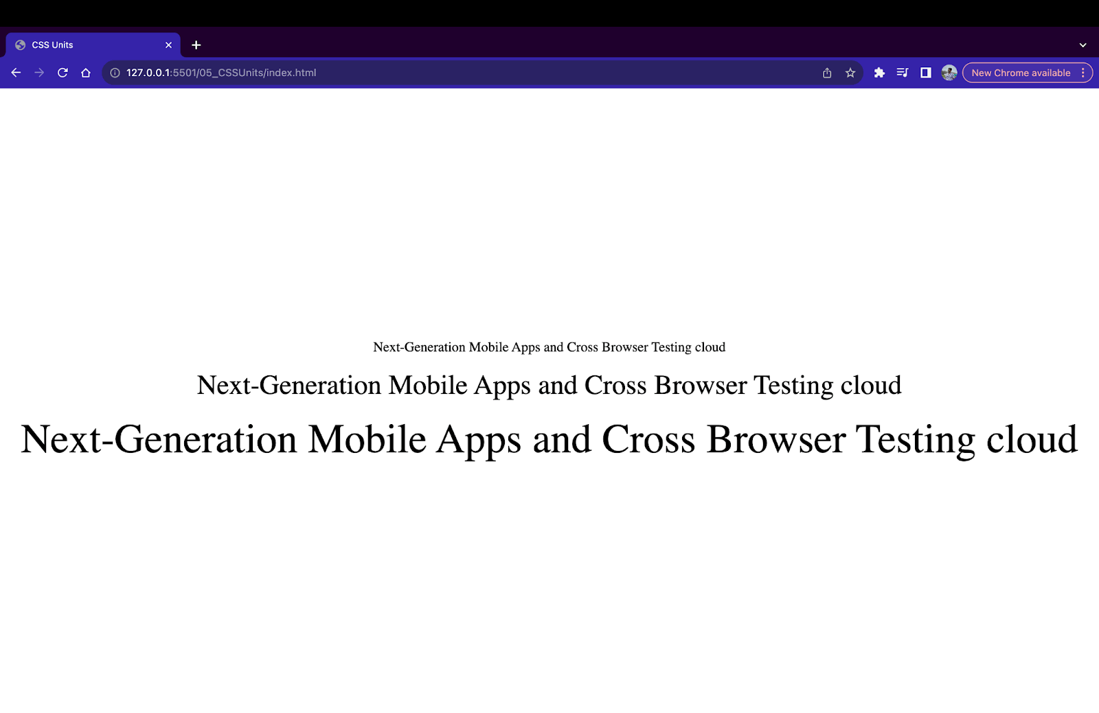 Millimeter unit example