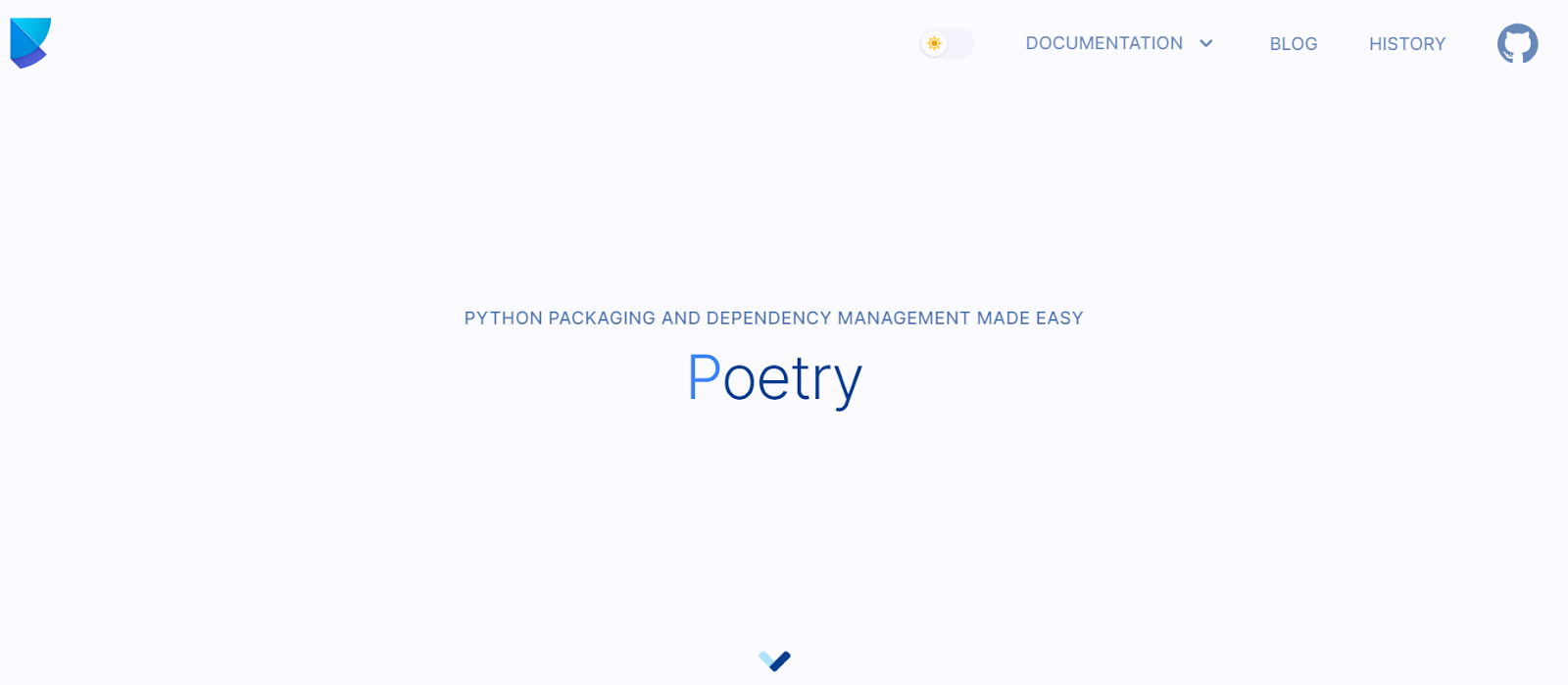Poetry is a modern Python build tool Poetry is a modern Python build tool