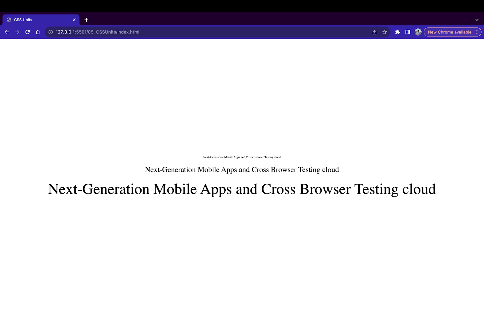 Quarter millimeter unit example