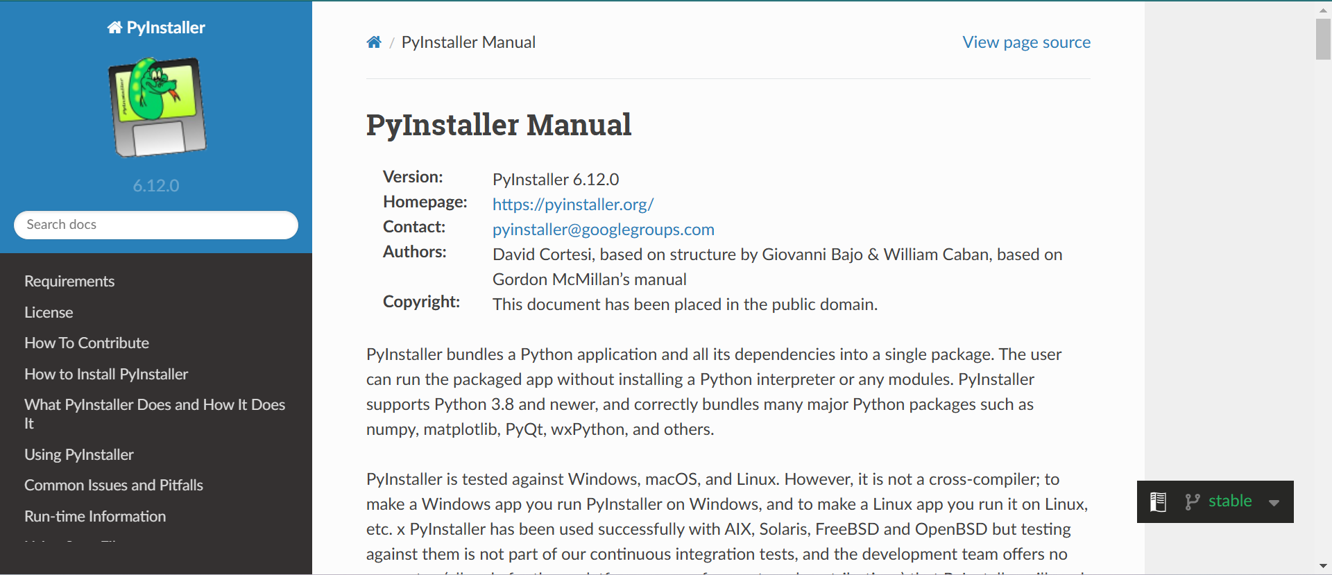 PyInstaller PyInstaller
