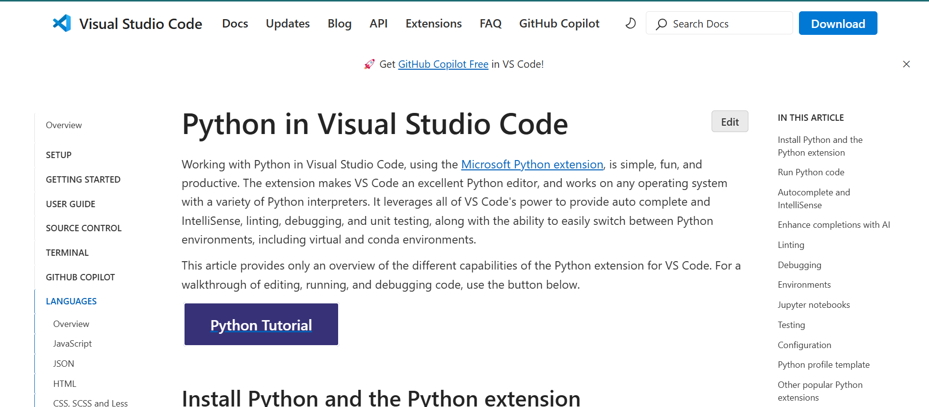 VS Code With Python Extension VS Code With Python Extension