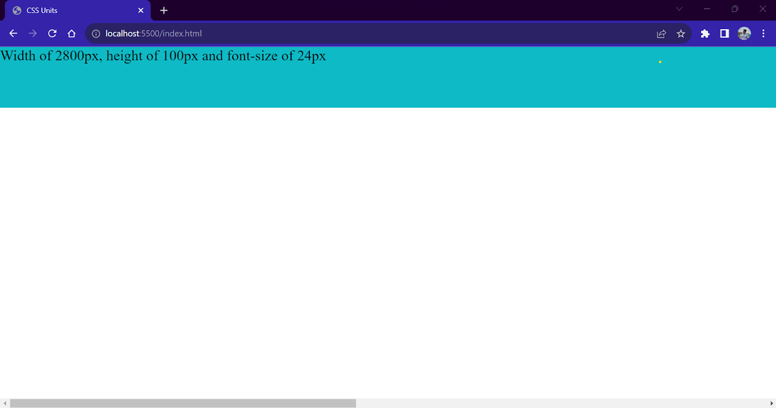 Scrollbar at the bottom due to absolute units