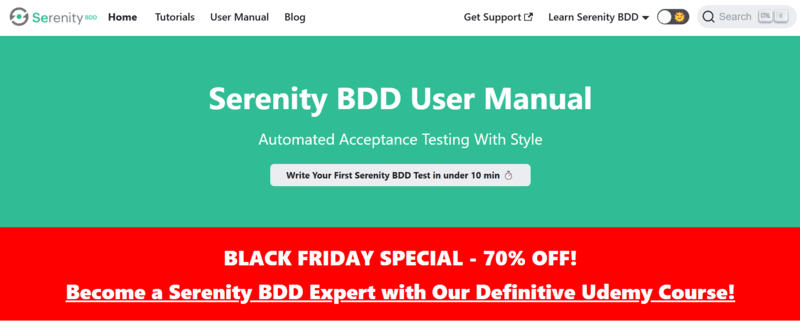 Serenity is an open-source Java framework