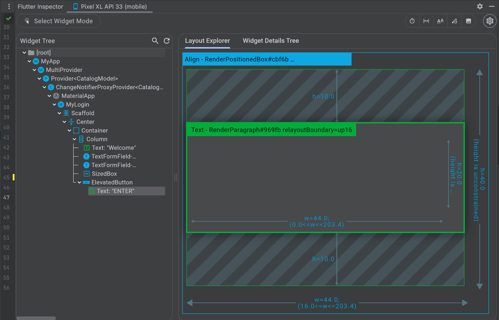 The Flutter Widget Inspector