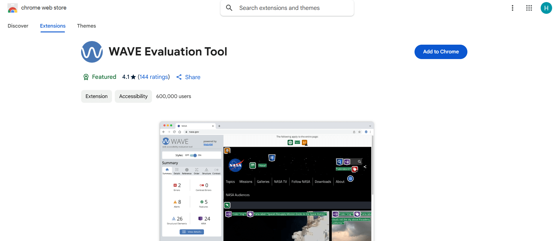 WAVE Evaluation Tool 