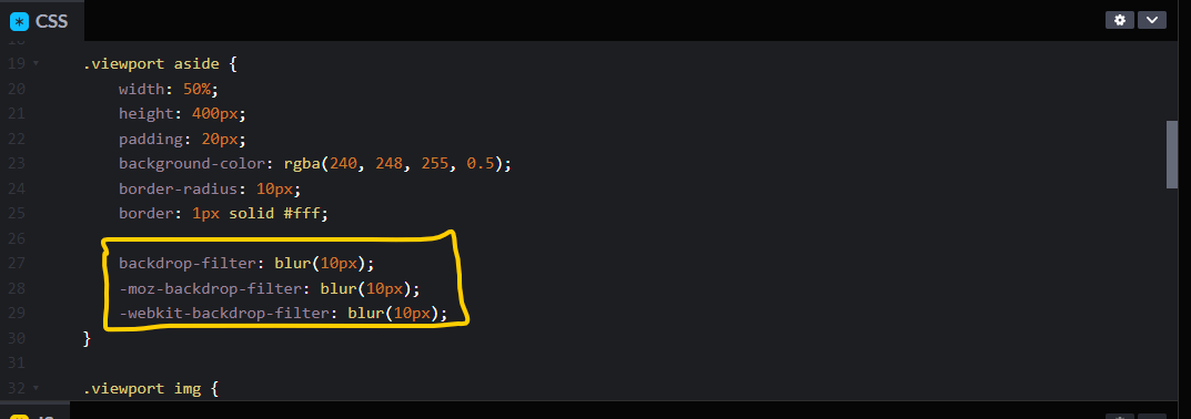background-filter property background-filter property