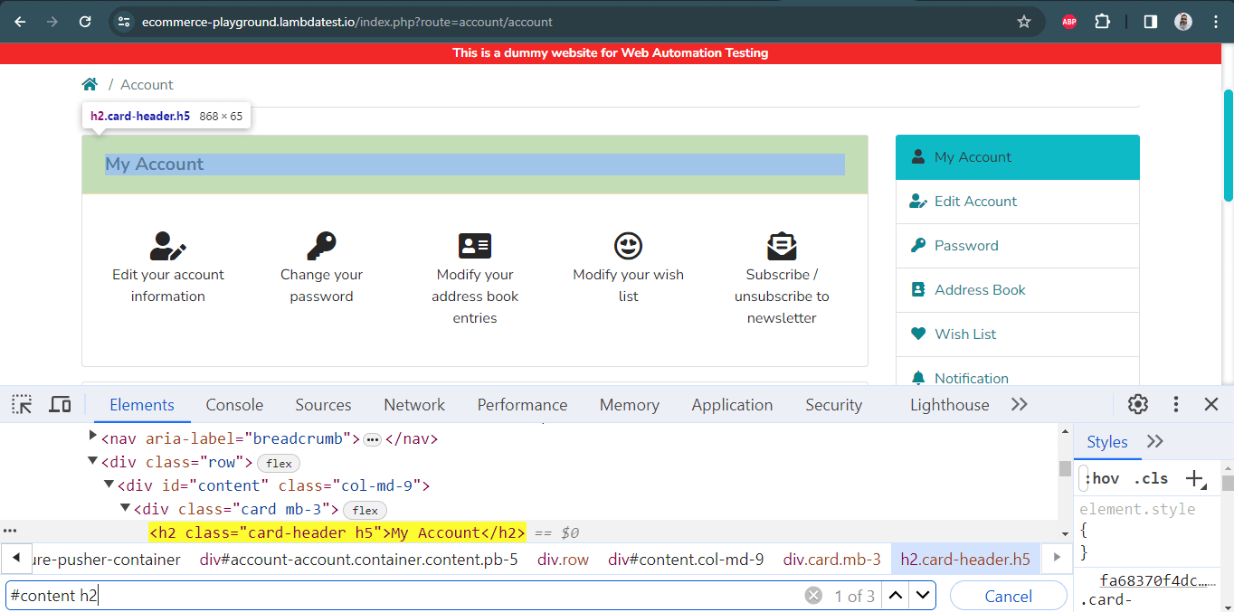 getPageTitle() method 
