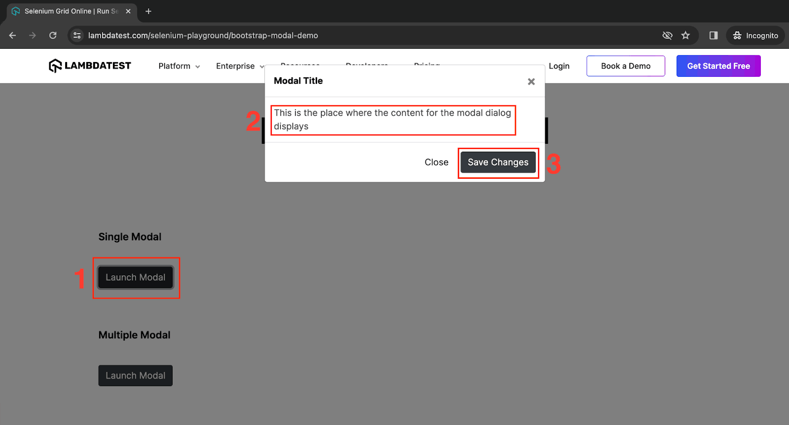 Handling Modal Dialog Box in Selenium WebDriver Java Handling Modal Dialog Box in Selenium WebDriver Java