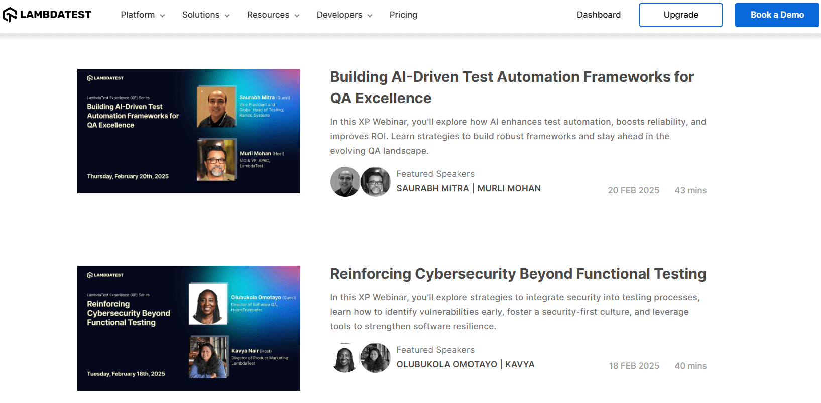 LambdaTest Webinars LambdaTest Webinars