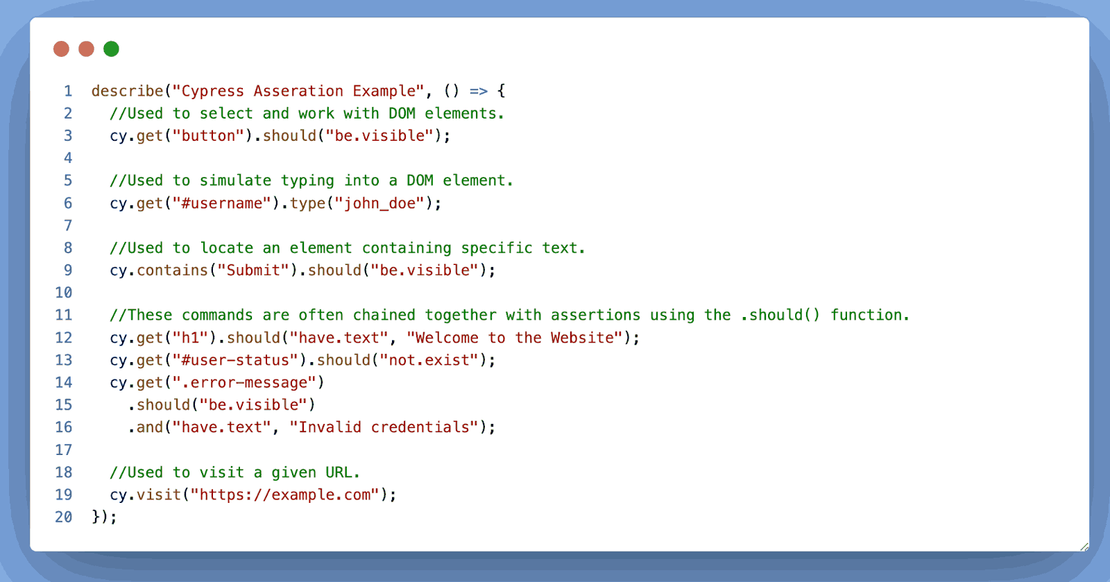 Mocha itself doesn't include built-in assertion libraries Mocha itself doesn't include built-in assertion libraries