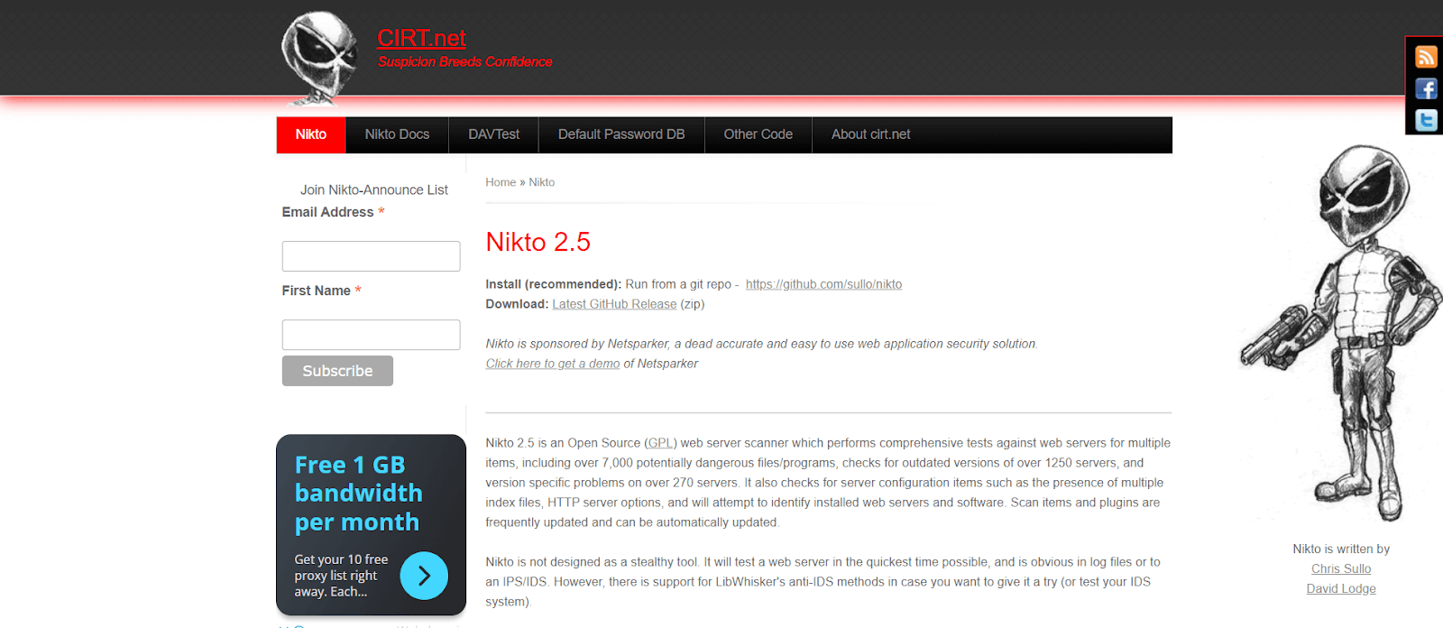 Nikto penetration testing tool Nikto penetration testing tool